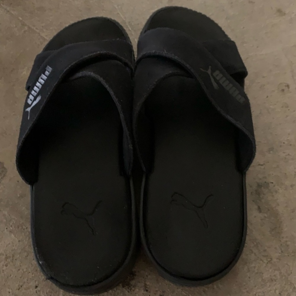 Puma Black Slide Sandals